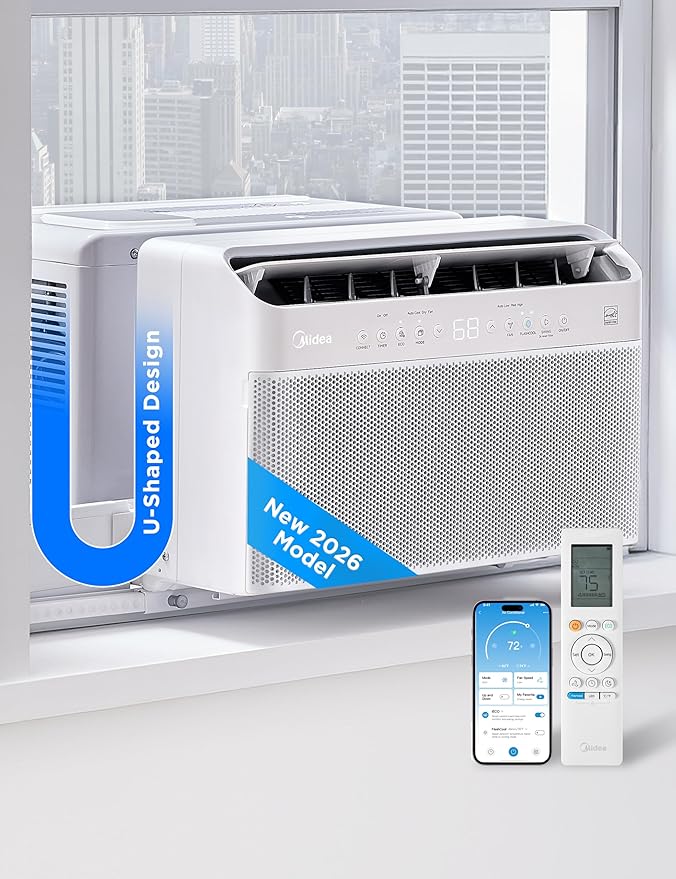 Midea 8,000 BTU U‑Shaped Smart Inverter Window AC (Ultra‑Quiet, 2026 Edition)
