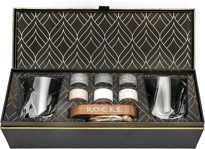 ROCKS Premium Whiskey Stones Gift Set
