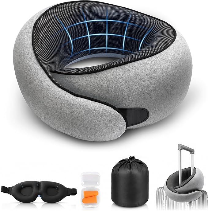 G‑Shape Memory Foam Travel Neck Pillow  